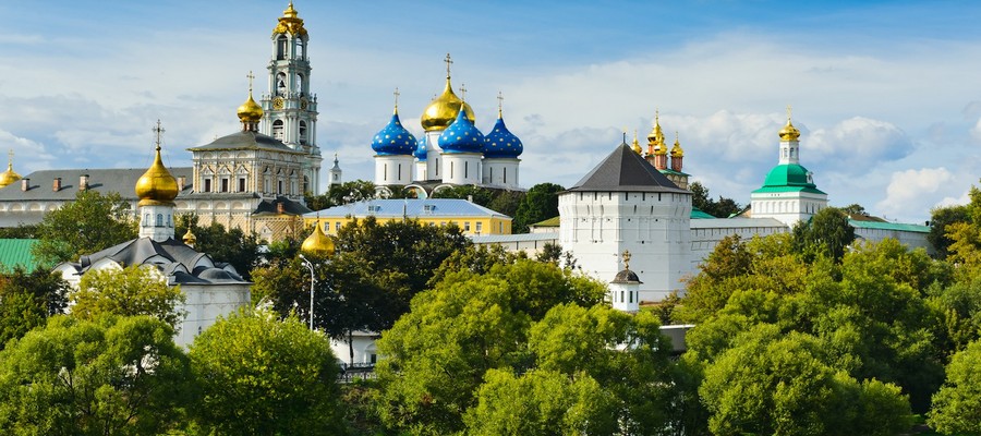 Architectural Ensemble of the Trinity Sergius Lavra in Sergiev Posad. Russian Federation. August 2011.